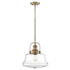 Nuvo Lighting Basel 60-6757 1-Light 100W Burnished Brass Rod Pendant