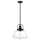Nuvo Lighting Basel 60-6759 1-Light 100W Matte Black Rod Pendant