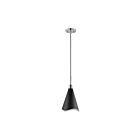 Nuvo Lighting Tango 60-7472 1 Light Matte Black With Polished Nickel 60W Small Pendant