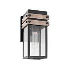 Nuvo Lighting Homestead 60-7540 1 Light Black With Wood 60W Small Wall Lantern