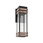 Nuvo Lighting Homestead 60-7542 1 Light Black With Wood 60W Large Wall Lantern