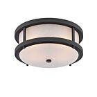 Nuvo Lighting Willis 62-653 1-Light Textured Black Ceiling Flush Mount Light