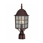 Nuvo Lighting Adams 60-4908 1-Light Rustic Bronze Outdoor Post Light