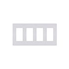 Ortech 8594 White Four Gang Screwless Decorative Plate