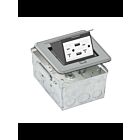 Ortech FB-SS4400SN Nickel Plated Brass Square Pop-Up Floor Box Assembly