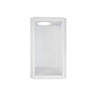 Ortech ODB4-100 Residential grade wall recessed white metal dryer box with an oval hose hole