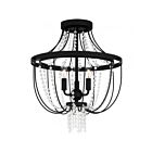 Quoizel Lighting ADL1716MBK Adelaide 3-Lights 180W Matte Black Semi Flush Mount