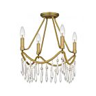 Quoizel Lighting AID1712AB 4 Lights Aged Brass 240W Airedale Semi Flush Mount