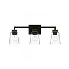 Quoizel Lighting Almany ALY8623MBK 3-Lights Matte Black 300W Vanity Light