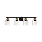 Quoizel Lighting BTC8634MBK Baltic 4-Lights 400W Matte Black Vanity Light
