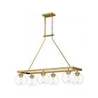 Quoizel Lighting Celadon CLD637AB 6-Lights 660W Aged Brass Island Chandelier