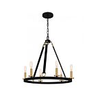 Quoizel Lighting Graylyn GRA5024MBK 6-Lights 660W Matte Black Chandelier