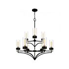 Quoizel Lighting HLS5031MBK 9 Lights Matte Black 900W Hillside Chandelier