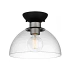 Quoizel Lighting HLY1610BN Halsey 1-Light 100W Brushed Nickel Flush Mount