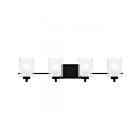 Quoizel Lighting Kolt KLT8904MBK 4-Lights Matte Black 400W Vanity Light