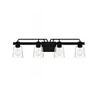 Quoizel Lighting LYD8634MBK 4 Lights Matte Black 400W Lydia Bath Light