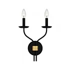 Quoizel Lighting Margaret MAG8711MBK 2-Lights Matte Black Wall Sconce