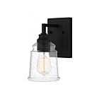 Quoizel Lighting McIntire MCI8705MBK 1-Light 100W Matte Black Wall Sconce