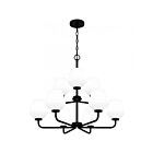 Quoizel Lighting NIE5028MBK 9 Lights Matte Black 900W Nielson Chandelier