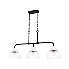 Quoizel Lighting Otten OTN336MBK 3-Lights 300W Matte Black Island Chandelier