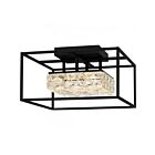 Quoizel Lighting PCDZ1716MBK Dazzle 25W Matte Black LED Semi Flush Mount