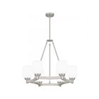 Quoizel Lighting PNG5028BN 6 Lights Brushed Nickel 600W Penning Chandelier