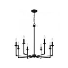 Quoizel Lighting Prescott PRC5032MBK 8-Lights 480W Matte Black Chandelier