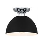 Quoizel Lighting QSF5575EK Quoizel 1-Light 100W Earth Black Semi Flush Mount