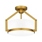 Quoizel Lighting QSF5598AB Quoizel 2-Lights 200W Aged Brass Semi Flush Mount