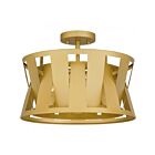 Quoizel Lighting QSF5640SGD Quoizel 3-Lights 300W Soft Gold Semi Flush Mount