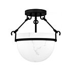 Quoizel Lighting QSF6185MBK 3 Lights Matte Black 180W Danyon Semi Flush Mount