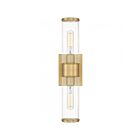 Quoizel Lighting Quoizel Wood QW16128AB 2-Light 200W Aged Brass Wall Sconce
