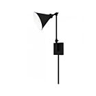Quoizel Lighting Quoizel Wood QW16133MBK 1-Light 100W Matte Black Wall Sconce
