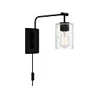 Quoizel Lighting Quoizel Wood QW16134MBK 1-Light 100W Matte Black Wall Sconce