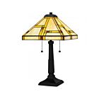 Quoizel Lighting Tiffany TF16136MBK 2-Lights 150W Matte Black Table Lamp