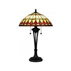 Quoizel Lighting Tiffany TF16143MBK 2-Lights 150W Matte Black Table Lamp