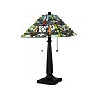 Quoizel Lighting Tiffany TF16144MBK 2-Lights 150W Matte Black Table Lamp