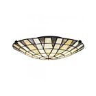 Quoizel Lighting TF5618MBK Tiffany 2-Lights 150W Matte Black Flush Mount