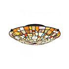 Quoizel Lighting TF5620MBK Tiffany 2-Lights 150W Matte Black Flush Mount