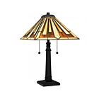 Quoizel Lighting Tiffany TF5621MBK 2-Lights 120W Matte Black Table Lamp