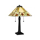 Quoizel Lighting Tiffany TF5623MBK 2-Lights 150W Matte Black Table Lamp