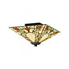 Quoizel Lighting TF5624MBK Tiffany 2-Lights 120W Matte Black Flush Mount