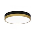 Quoizel Lighting WLN1611MBKG Weldin 16W Matte Black Gold LED Flush Mount