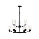 Quoizel Lighting ACA5029MBK 9 Lights Matte Black 900W Acacia Chandelier