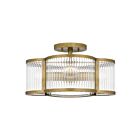 Quoizel Lighting ASR1715WS 4 Lights Weathered Brass 400W Aster Semi-Flush Mount