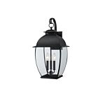 Quoizel Lighting BAN8411K 3 Lights Mystic Black 180W Bain Outdoor Lantern