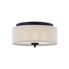Quoizel Lighting BLA1616MBK 3 Lights Matte Black 180W Blanche Flush Mount