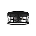 Quoizel Lighting BRM1614MBK 1 Light Matte Black 75W Brampton Flush Mount