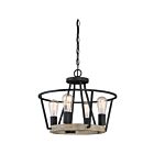 Quoizel Lighting BRT1717GK 4 Lights Grey Ash 400W Brockton Semi-Flush Mount