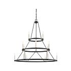 Quoizel Lighting DOR5015MB 15 Lights Mottled Black 900W Doran Chandelier